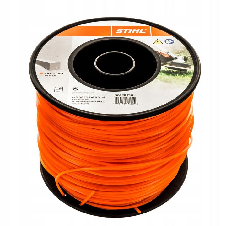 Żyłka Tnąca Stihl Kwadratowa 2.4mm / 253m (Pomarańczowa)