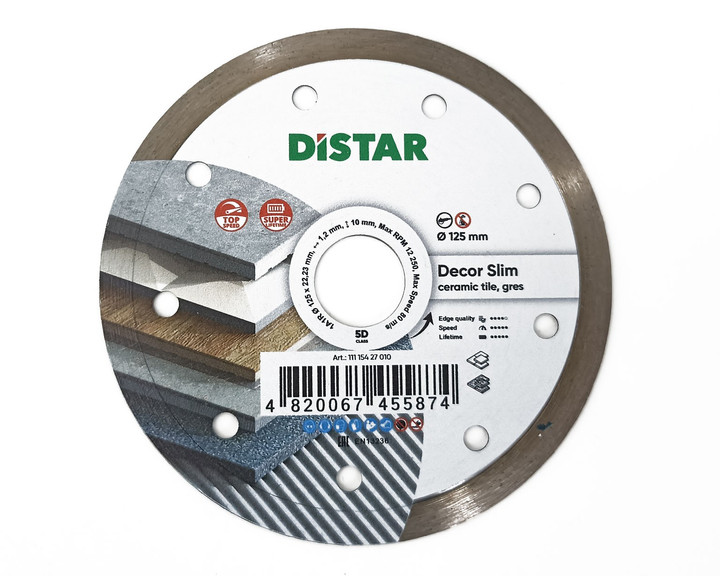 Tarcza tnąca Distar DecorSlim 125
