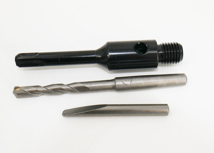 ADAPTER SDS+ / 1/2″ ( L-115 MM ) + WIERTŁO PROWADZĄCE + KLIN