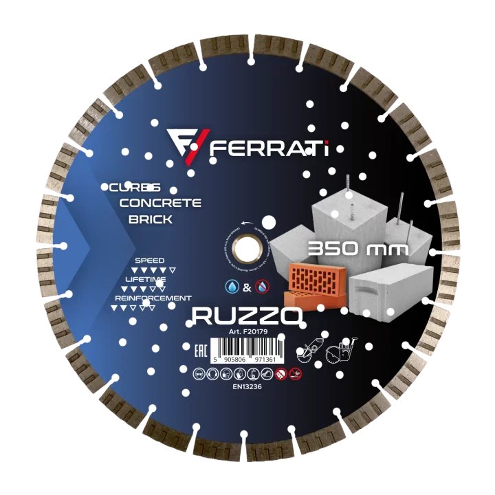 Tarcza diamentowa tnąca 350mm RUZZO