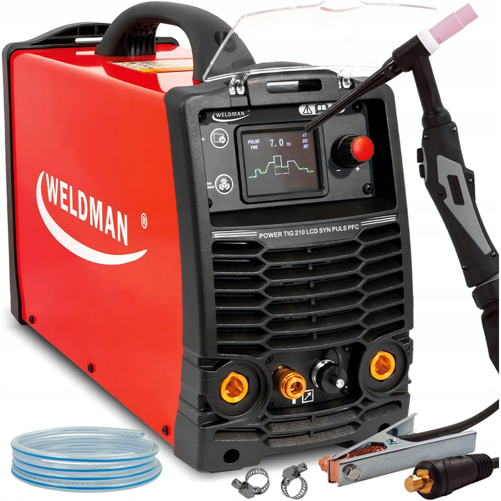 Spawarka do Aluminium TIG AC DC POWER TIG 210 2T 4T Punkt COLD 230V WELDMAN