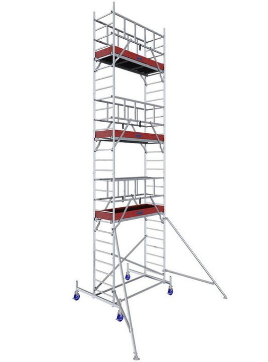 Aluminiowe rusztowanie jezdne ProTec - wys. robocza 8.30 m - Nowa Norma