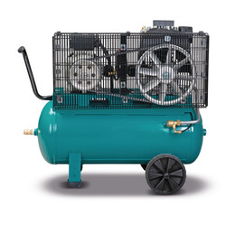 Mobilna sprężarka tłokowa z napędem pasowym