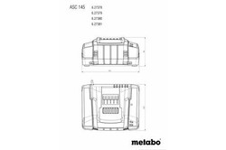 Szybka Ładowarka Metabo ASC 145, 12-36 V, CAS, AIR COOLED