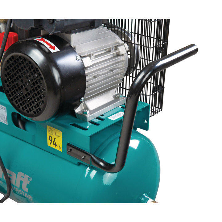 Mobilna sprężarka tłokowa z napędem pasowym