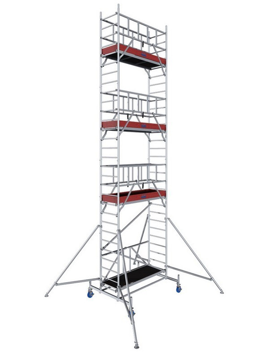 Aluminiowe rusztowanie jezdne ProTec XS - wys. robocza 8.80 m - Nowa Norma