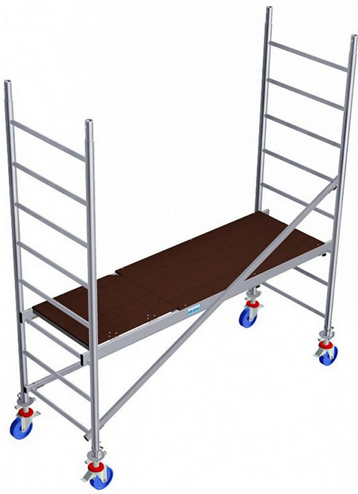 Aluminiowe rusztowanie jezdne ProTec - wys. robocza 2.90 m - Nowa Norma