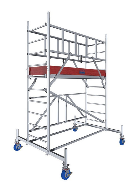 Aluminiowe rusztowanie jezdne ProTec XS - wys. robocza 3.80 m - Nowa Norma