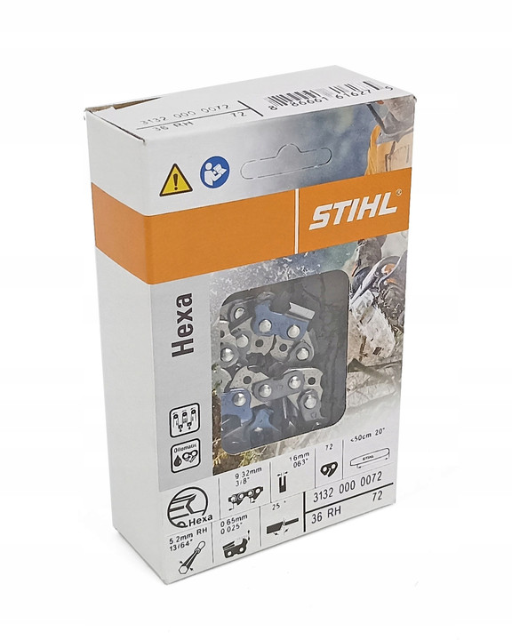 ŁAŃCUCH DO PIŁY PILARKI STIHL 3/8 1,6mm 72ogniw 50cm HEXA (RH) ORYGINAŁ