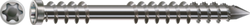 WKRĘT DO DESKI TARASOWEJ SPAX D, ŚR. 5,0 MM, GŁÓWKA CYLINDRYCZNA, GNIAZDO T-STAR PLUS TX 25, GWINT DOCIĄGAJĄCY, SZPIC CUT, AUSTENITYCZNA STAL NIERDZEWNA A2, 200 SZTUK