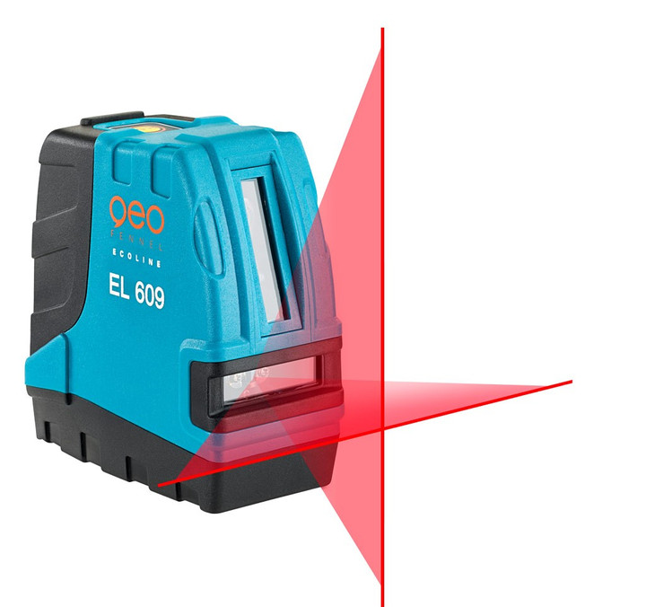 Laser liniowy krzyżowy EL 609 zestaw