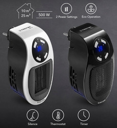 Grzejnik Gniazdkowy Farelka Do Gniazdka Trotec TFC 1 E (500W)