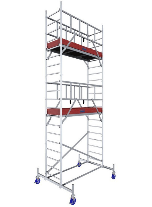 Aluminiowe rusztowanie jezdne ProTec - wys. robocza 6.30 m - Nowa Norma