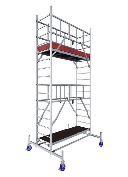 Aluminiowe rusztowanie jezdne ProTec - wys. robocza 5.30 m - Nowa Norma