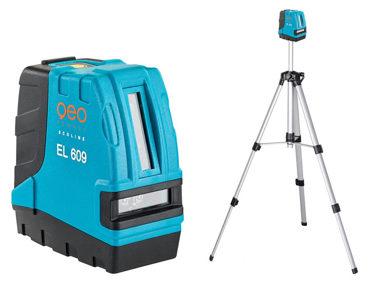 Laser liniowy krzyżowy EL 609 zestaw