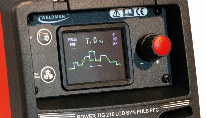 Spawarka do Aluminium TIG AC DC POWER TIG 210 2T 4T Punkt COLD 230V WELDMAN