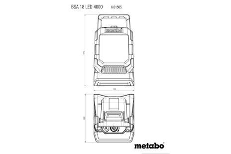 Reflektor Budowlany Metabo BSA 18 LED 4000 – System CAS