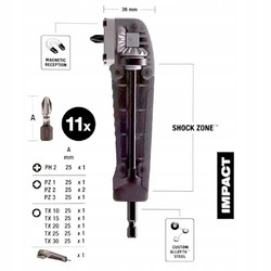 MILWAUKEE Udarowa nasadka kątowa 90 SHOCKWAVE Bity
