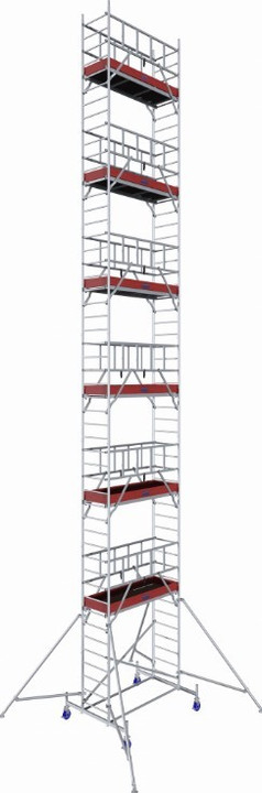 Aluminiowe rusztowanie jezdne ProTec - wys. robocza 14.30 m - Nowa Norma