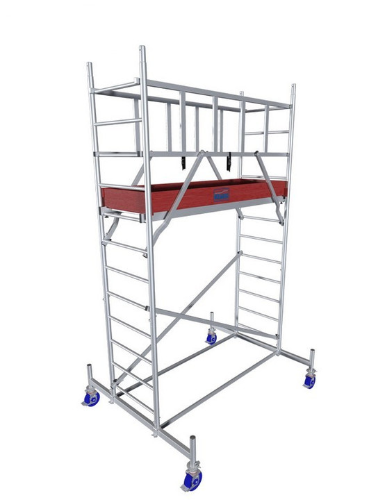 Aluminiowe rusztowanie jezdne ProTec - wys. robocza 4.30 m - Nowa Norma