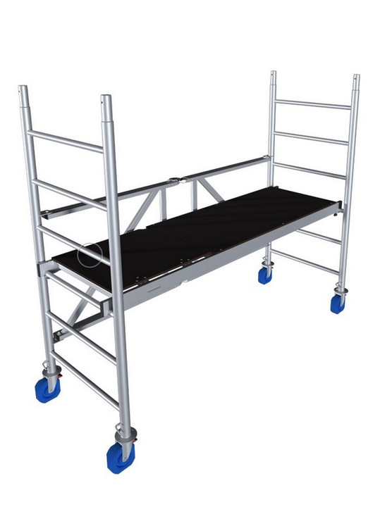 Aluminiowe rusztowanie jezdne ProTec XS - wys. robocza 2.90 m - Nowa Norma