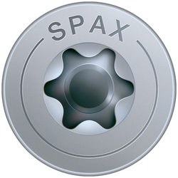 WKRĘT SPECJALISTYCZNY SPAX, ŚR. 5,0 MM, GŁÓWKA PŁASKO-KOBYŁKOWA, GNIAZDO T-STAR PLUS TX20, GWINT CZĘŚCIOWY, SZPIC 4CUT, POWŁOKA ANTYKOROZYJNA WIROX, 150 SZTUK