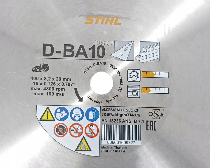 Tarcza Diamentowa Stihl DA-B10 400x20mm do Asfaltu i Betonu