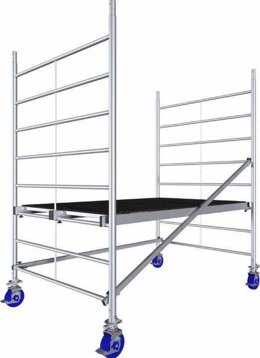 Aluminiowe rusztowanie jezdne o poszerzonej konstrukcji ProTec XXL - wys. robocza 2.90 m - Nowa Norma