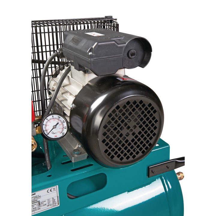 Mobilna sprężarka tłokowa z napędem pasowym