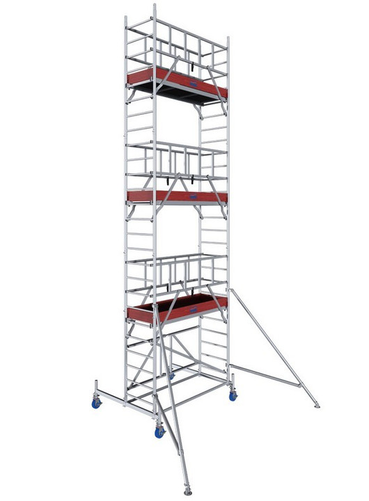 Aluminiowe rusztowanie jezdne ProTec XS - wys. robocza 7.80 m - Nowa Norma