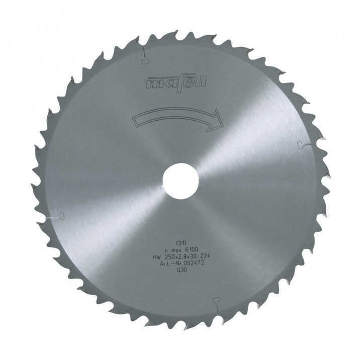 Tarcza pilarska HM 250 x 2.8 x 30 mm, Z 24 WZ