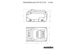 Akumulator Metabo LiHD 18 V 10 Ah - Bateria CAS