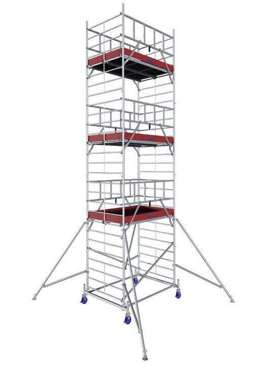 Aluminiowe rusztowanie jezdne o poszerzonej konstrukcji ProTec XXL - wys. robocza 8.30 m - Nowa Norma
