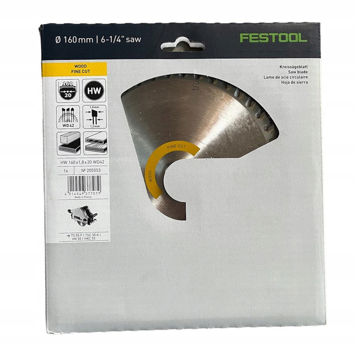 Tarcza Pilarska Festool 160x20mm WOOD FINE CUT WD42