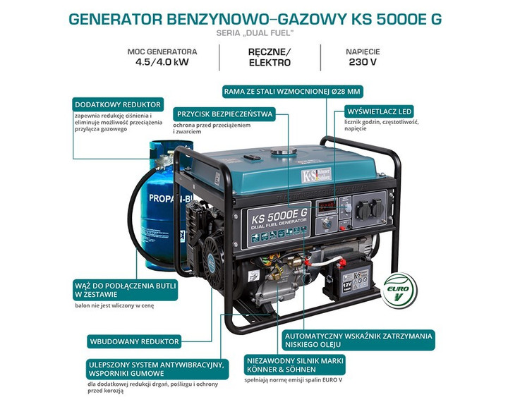 Agregat prądotwórczy KS 5000E G