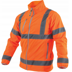 Kurtka softshell ostrzegawcza NEON ; L pomarańczowa S-44047