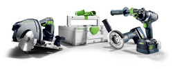 Festool Zestaw Akumulatorowy 18V do Budownictwa Drewnianego 578025 (HKC 55, TPC 18/4, AGC 18, Systainer)