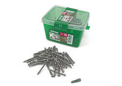 WKRĘT DO DESKI TARASOWEJ SPAX D, ŚR. 4,5 MM, GŁÓWKA CYLINDRYCZNA, GNIAZDO TX 20, GWINT DOCIĄGAJĄCY, SZPIC 4 CUT, POWŁOKA ANTYKOROZYJNA WIROX, DREWNO MIĘKKIE, 300 SZTUK