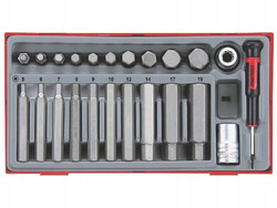 Zestaw bitów HEX 5-19 mm 23 ele. TengTools