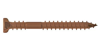 Wkręt tarasowy RT UT, 5,0 mm, główka stożkowa, gniazdo TX 20, gwint dociągający, kolor antyk, stal nierdzewna A2, 200 sztuk