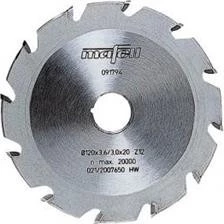 Frez tarczowy HM o kształcie eliptycznym 120 x 4,2 x 21 mm, 12Z