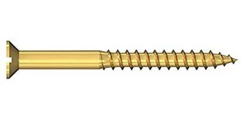Wkręt mosiężny, 5,0 mm, główka stożkowa DIN 97, gniazdo płaskie , gwint niepełny, 200 sztuk