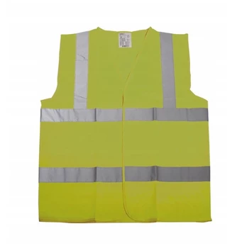 Odblaskowa rozpinana kamizelka ostrzegawcza VIZWELL VWEN03Y/M rozmiar M